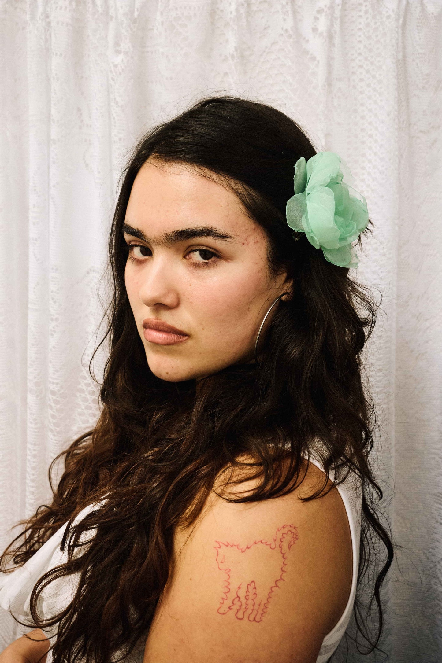 Rose Hair Clip Teal