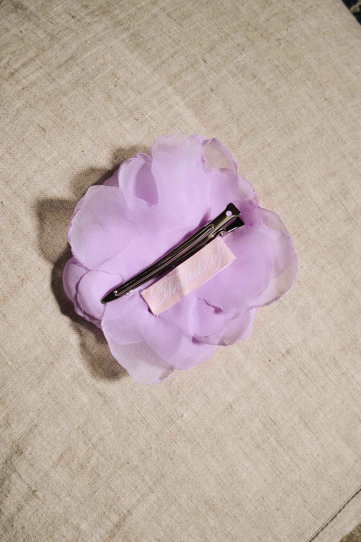 Rose Hair Clip Lilac