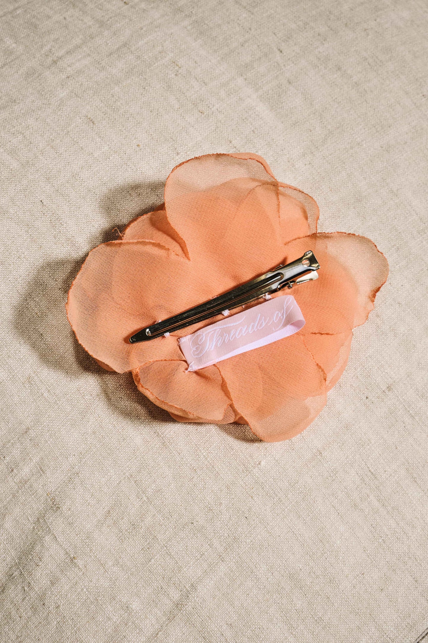 Rose Hair Clip Peach