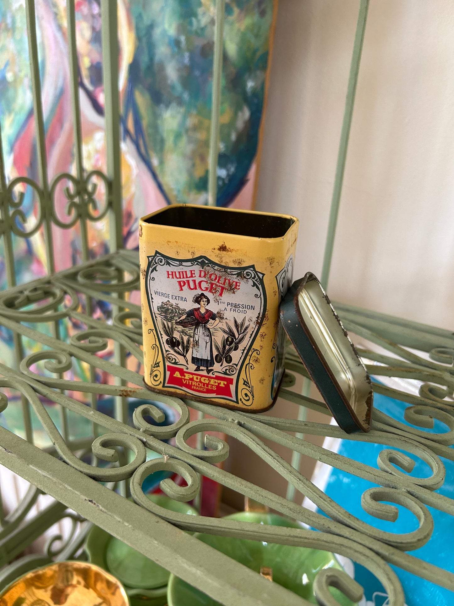 Vintage Olive Oil Tin