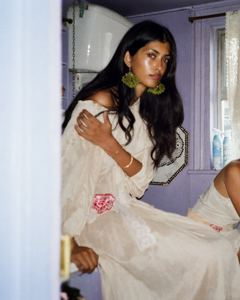 Dahlia Earrings Green