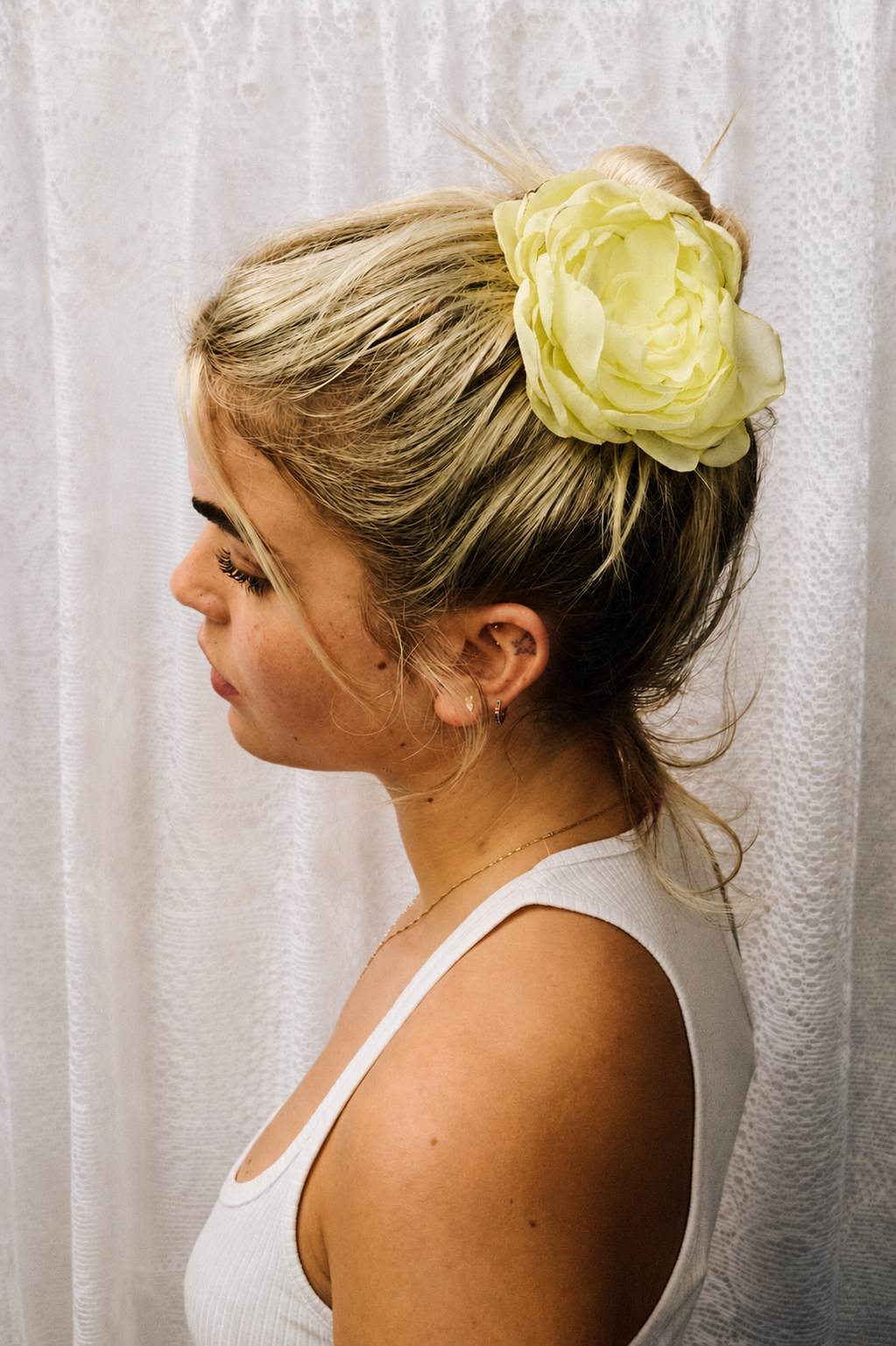 Rose Hair Clip Yellow