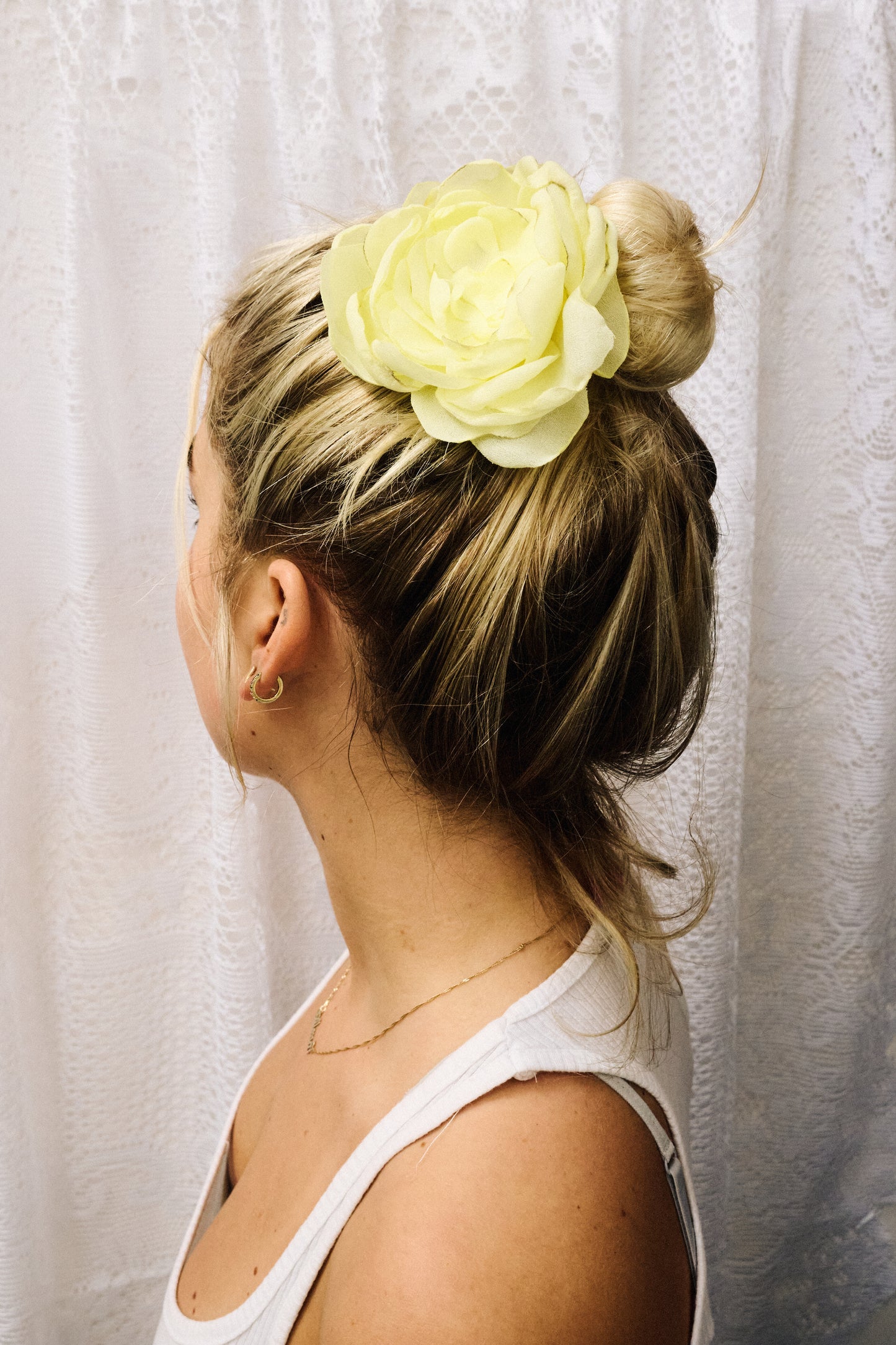 Rose Hair Clip Yellow