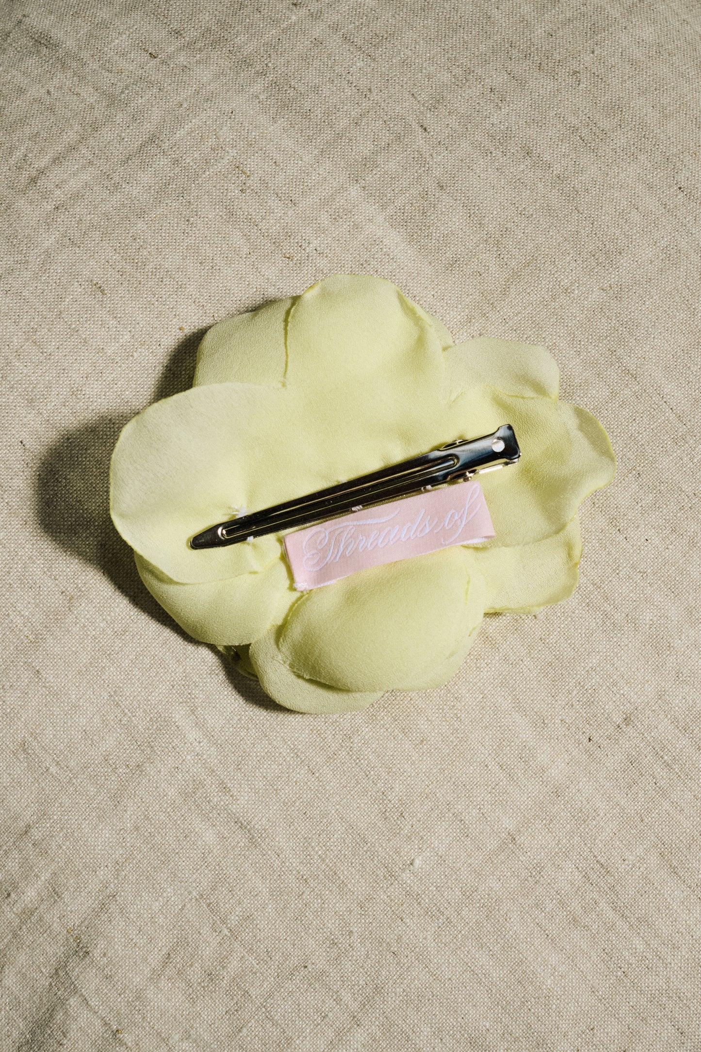 Rose Hair Clip Yellow