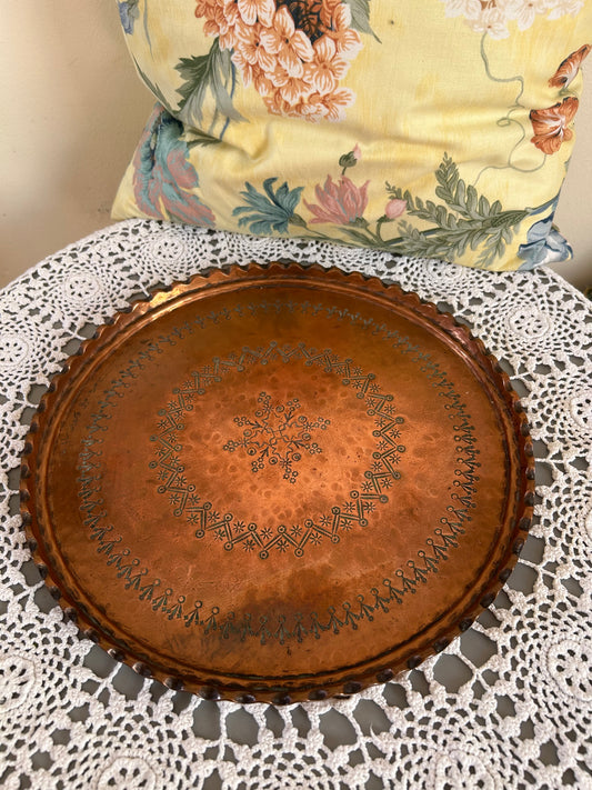 Vintage Copper Tea Tray