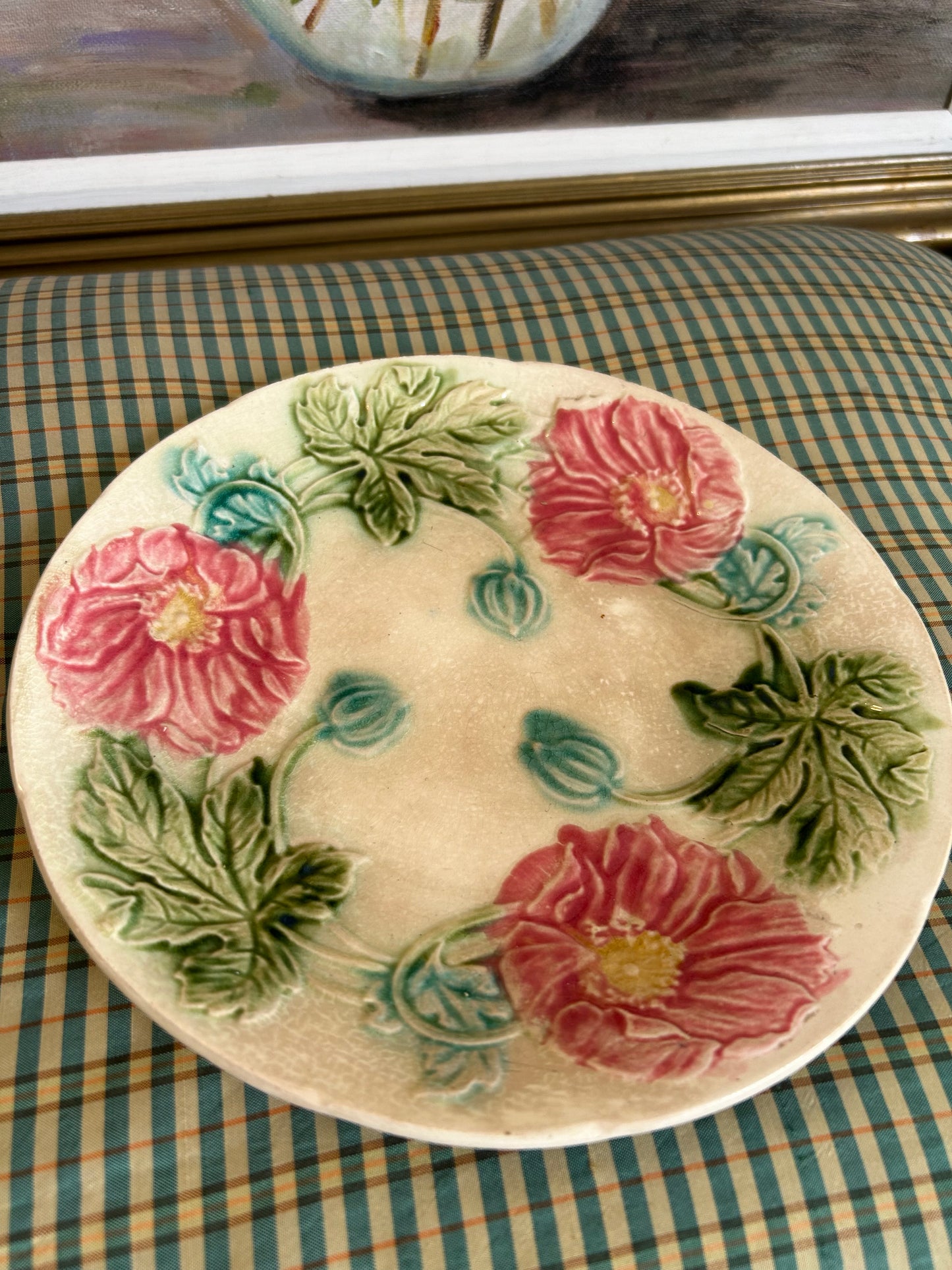 Majolica Flowers Plate