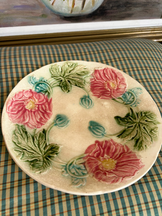 Majolica Flowers Plate