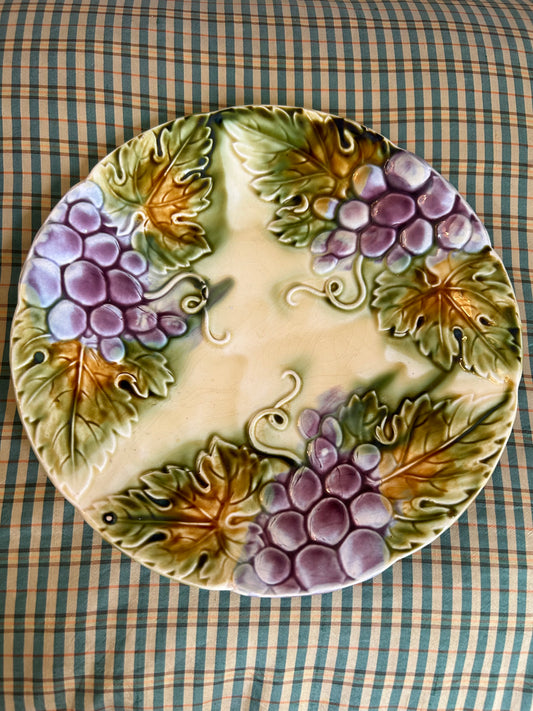 Majolica Grapes Plate