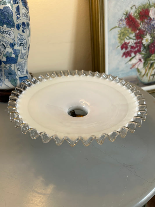1930s Vintage French Pie Crust Light Fixture