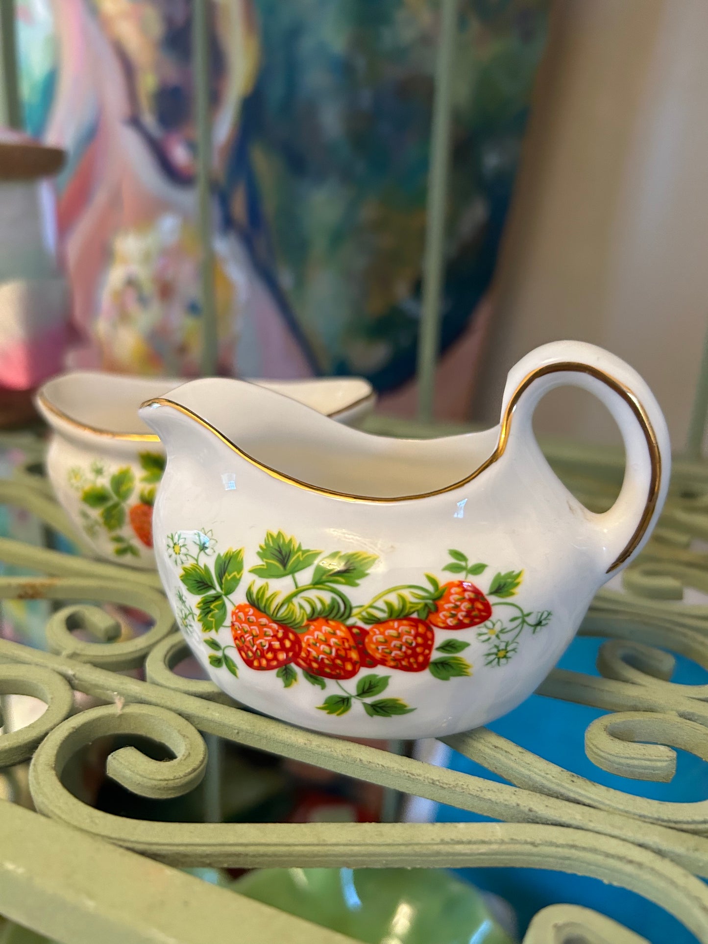 Bone China Strawberry Basket