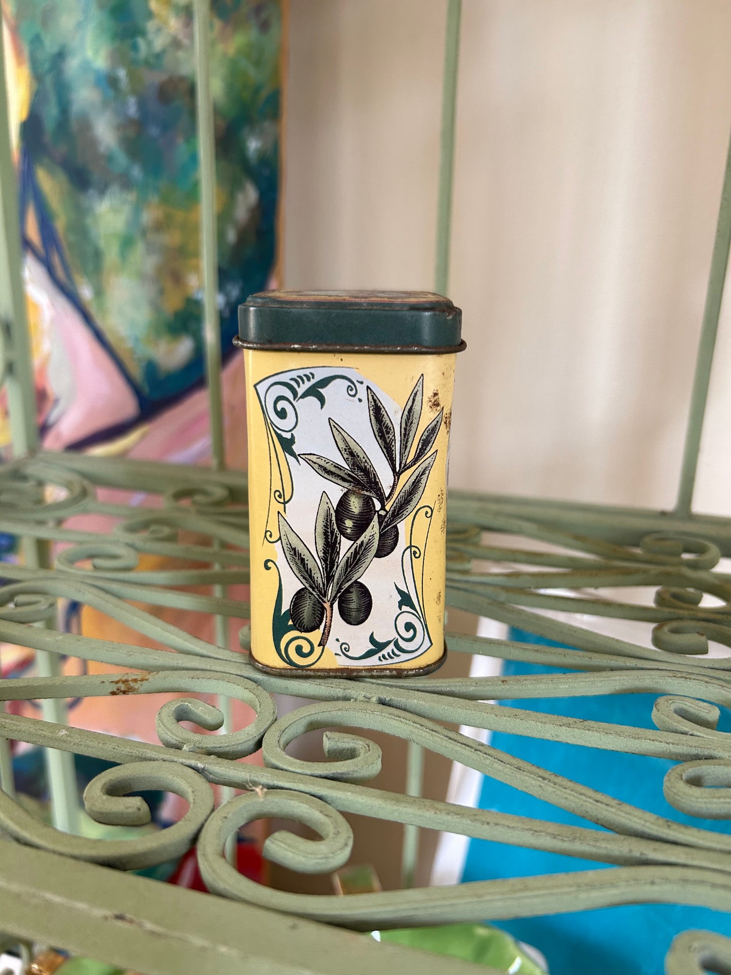 Vintage Olive Oil Tin