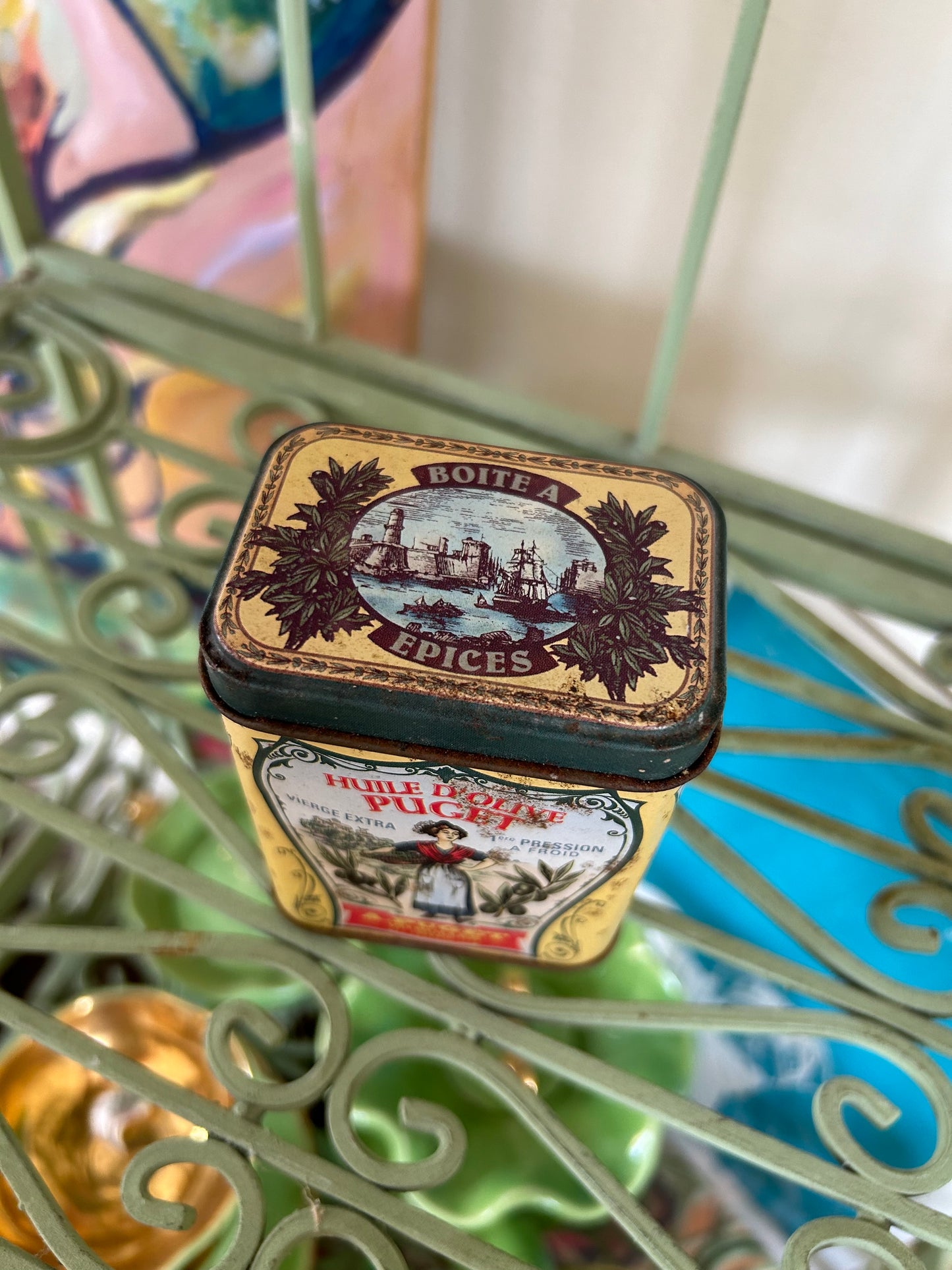 Vintage Olive Oil Tin