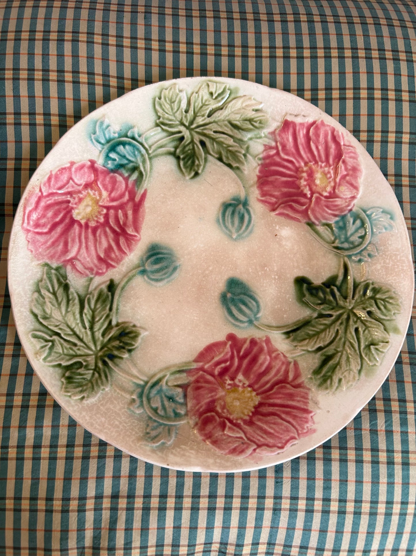 Majolica Flowers Plate