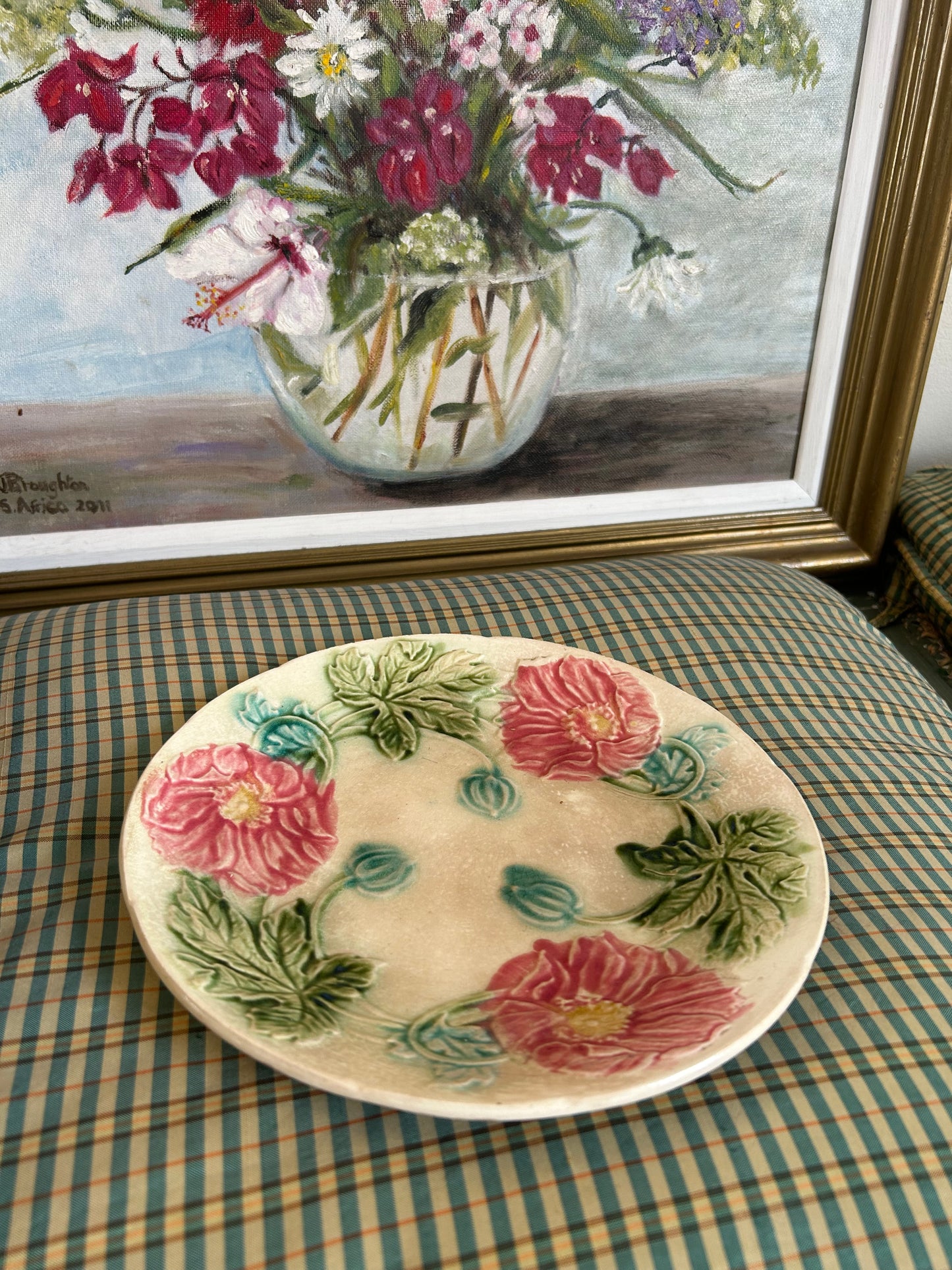 Majolica Flowers Plate
